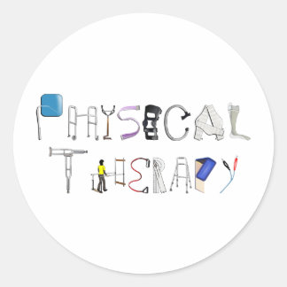 Pegatina Redonda PT en el trabajo