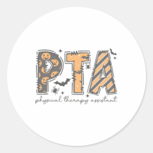 Pegatina Redonda Pta Halloween Terapia Física Istant Spooky Autum
