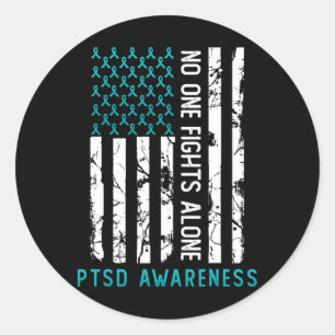 Pegatina Redonda Ptsd Suministro de Concienciación por Trastorno de