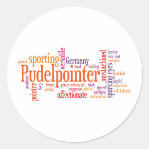 Pegatina Redonda Pudelpointer