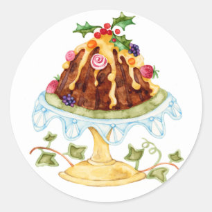 Pegatina Redonda Pudín de Figgy