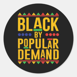 Pegatina Redonda Pueblo negro exige negro a los afroamericanos Mela