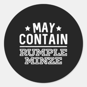 Pegatina Redonda Puede Contener Rumple Minze Divertido Alcohol Bar