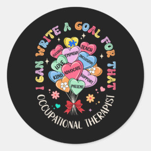 Pegatina Redonda Puedo Escribir Un Objetivo Para Esa Terapia Ocupac