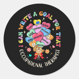 Pegatina Redonda Puedo Escribir Un Objetivo Para Esa Terapia Ocupac