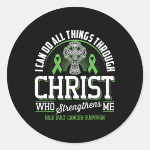 Pegatina Redonda Puedo Hacer Todas Las Cosas A Través Del Cance De 