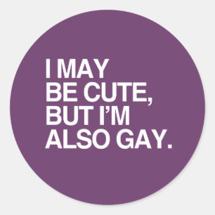 Pegatina Redonda PUEDO SER MONO PERO TAMBIÉN SOY GAY - BLANCO -.png