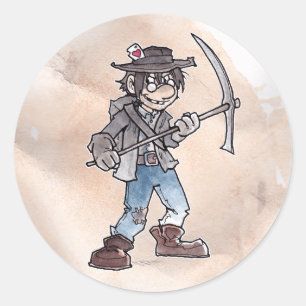 Pegatina Redonda Puente de la demanda