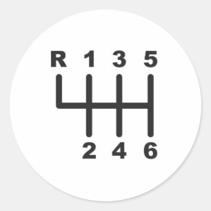 Pegatina Redonda Puerta del cambio de 6 velocidades