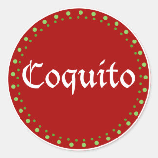 Pegatina Redonda Puerto Rico: Coquito