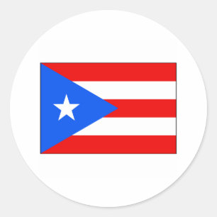 Pegatina Redonda Puerto Rico FLAG International