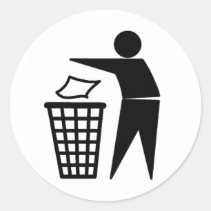 Pegatina Redonda Puesto le en el compartimiento