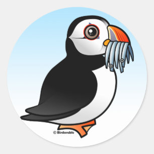 Pegatina Redonda Puffin Prowess
