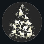 Pegatina Redonda Pug Christmas Tree Pug Lover Xmas Mejor regalo 202<br><div class="desc">Mejor regalo para 2022 de la camiseta de la camiseta Pug Christmas Tree Pug Lover</div>