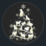 Pegatina Redonda Pug Christmas Tree Pug Lover Xmas Mejor regalo 202<br><div class="desc">Mejor regalo para 2022 de la camiseta de la camiseta Pug Christmas Tree Pug Lover</div>