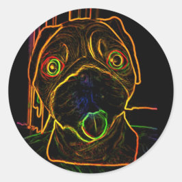 Pegatina Redonda Puggo