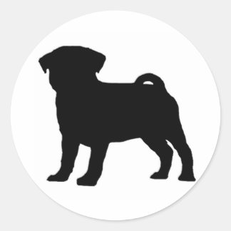 Pegatina Redonda PugPrint