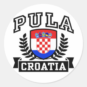Pegatina Redonda Pula Croacia