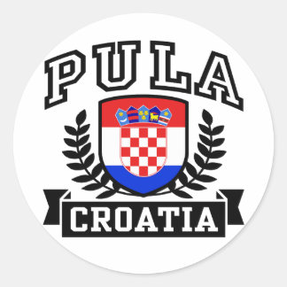 Pegatina Redonda Pula Croacia