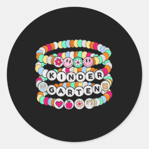 Pegatina Redonda Pulsera preescolar de vuelta al cole para maestros