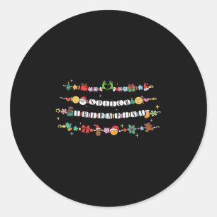Pegatina Redonda Pulsera Therast de Terapia del Habla Navidad Amist
