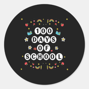 Pegatina Redonda Pulseras de amistad 100 días más inteligente niño