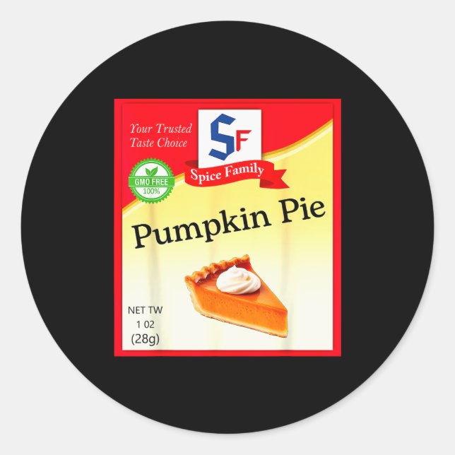 Pegatina Redonda Pumpkin E Condiment Costume Holiday Sce Costumes  (Anverso)