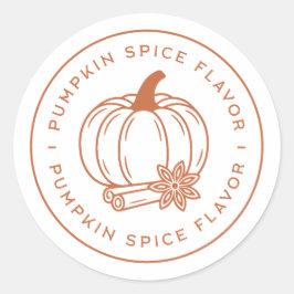 Pegatina Redonda Pumpkin spice flavor flavoring