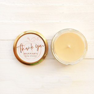 Pegatina Redonda Pumpkin Terracotta Bohemian Earthy Baby Shower