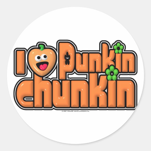 Pegatina Redonda Punkin Chunkin (Anverso)