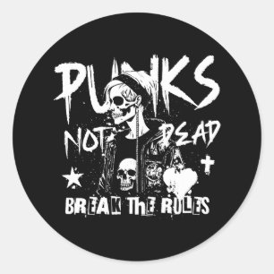 Pegatina Redonda Punks no muertos