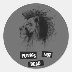 Pegatina Redonda punks no muertos