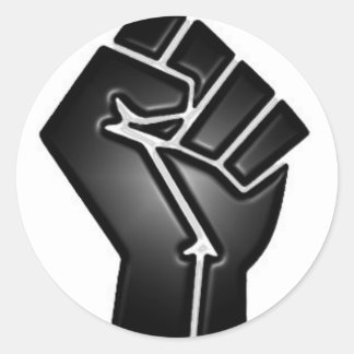 Pegatina Redonda puño bp