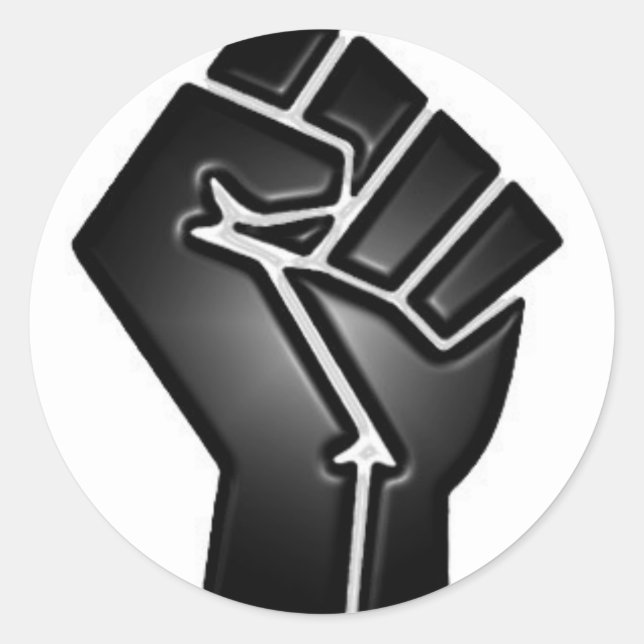 Pegatina Redonda puño bp (Anverso)