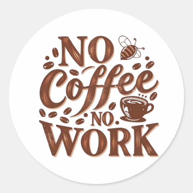 Pegatina Redonda Punto de café cerca de mí | Cafetería más cercana (Anverso)