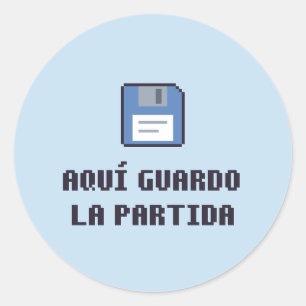 Pegatina Redonda Punto de guardado catalán neurodivergente Sticker