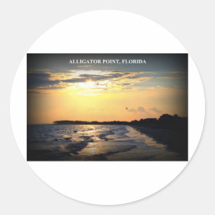 PEGATINA REDONDA PUNTO DEL COCODRILO, LA FLORIDA