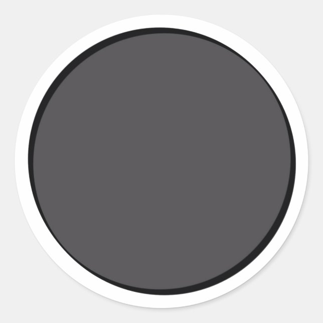 Pegatina Redonda Punto gris oscuro (Anverso)