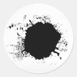 Pegatina Redonda Punto negro