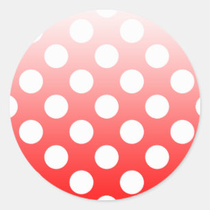 Pegatina Redonda Puntos de Polka
