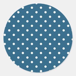 Pegatina Redonda Puntos de polka verde azulados