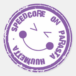 Pegatina Redonda Puntuación de la velocidad en parasta huumetta tar