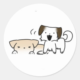 Pegatina Redonda Puppy’s, hondjes