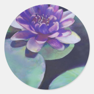 Pegatina Redonda Pureza - Waterlily Pastel
