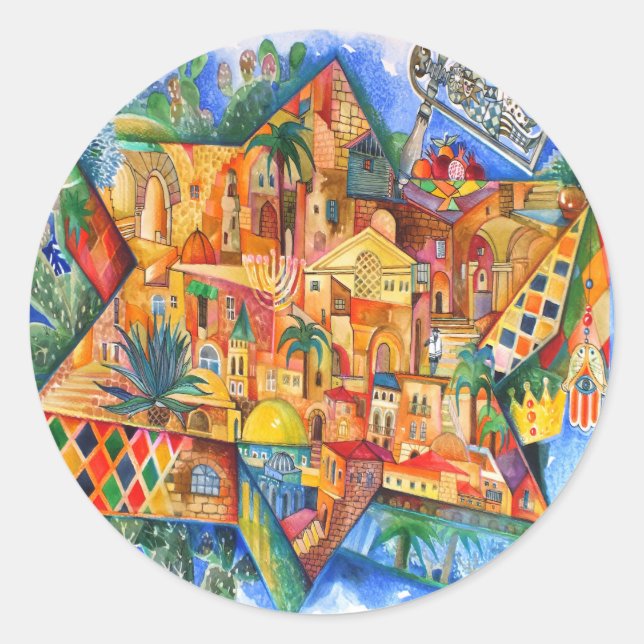 PEGATINA REDONDA PURIM (Anverso)