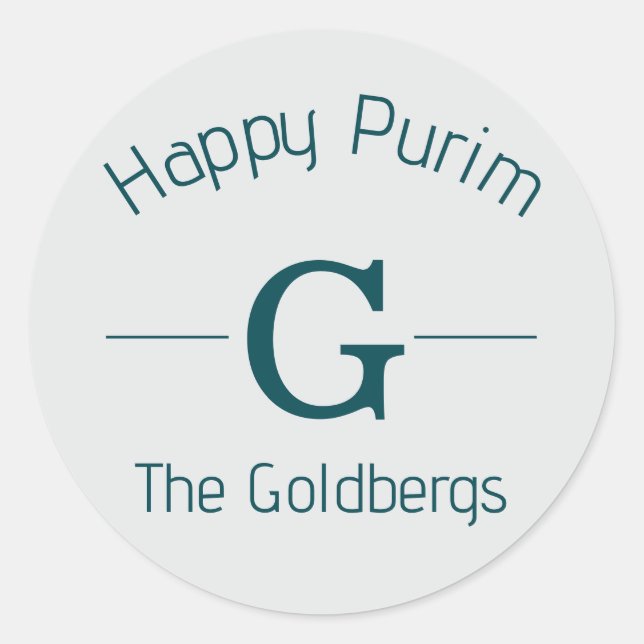 Pegatina Redonda purim11 (Anverso)
