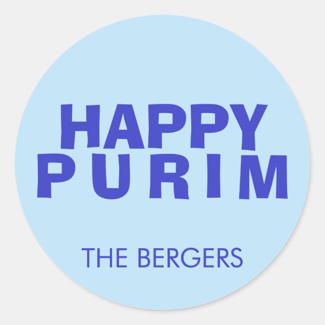 Pegatina Redonda purim6 (Anverso)