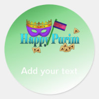 Purim feliz con máscara, pesebre y Hamentaschen