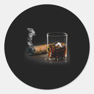 Pegatina Redonda Puro y bourbon gran regalo para los amantes del sa