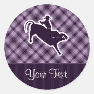 Pegatina Redonda Purple Bull Rider